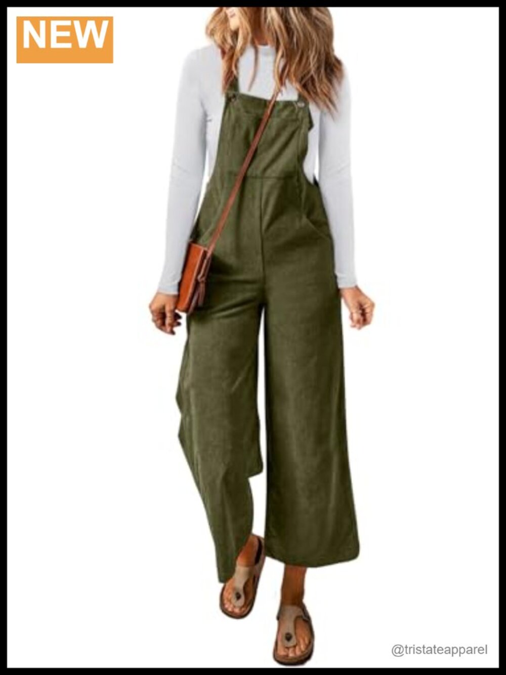 Corduroy Overalls for Women Wide Leg Adjustable Straps Pockets